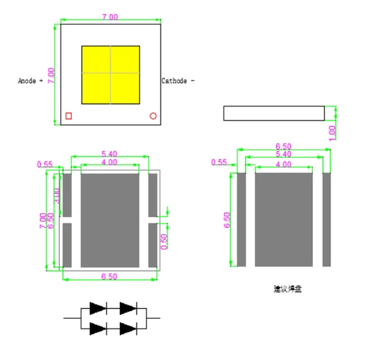 7070 smd led flat package drawing 7070 smd led flat package drawing