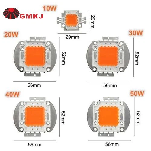 COB LED 50W rosa para luces de cultivo de plantas